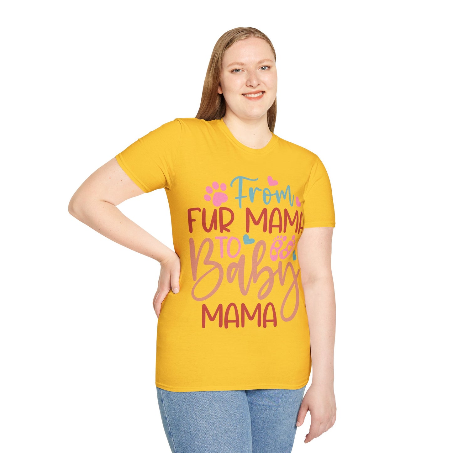 From Fur Mama to Baby Mama Softstyle T-Shirt