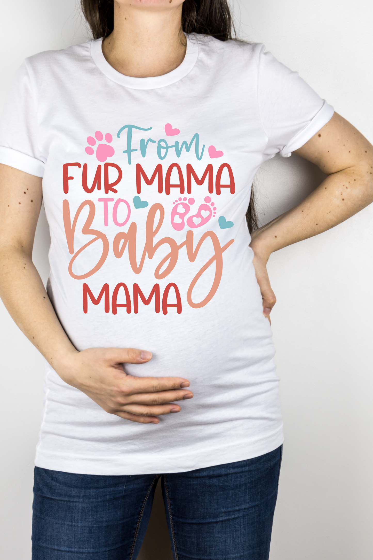 From Fur Mama to Baby Mama Softstyle T-Shirt